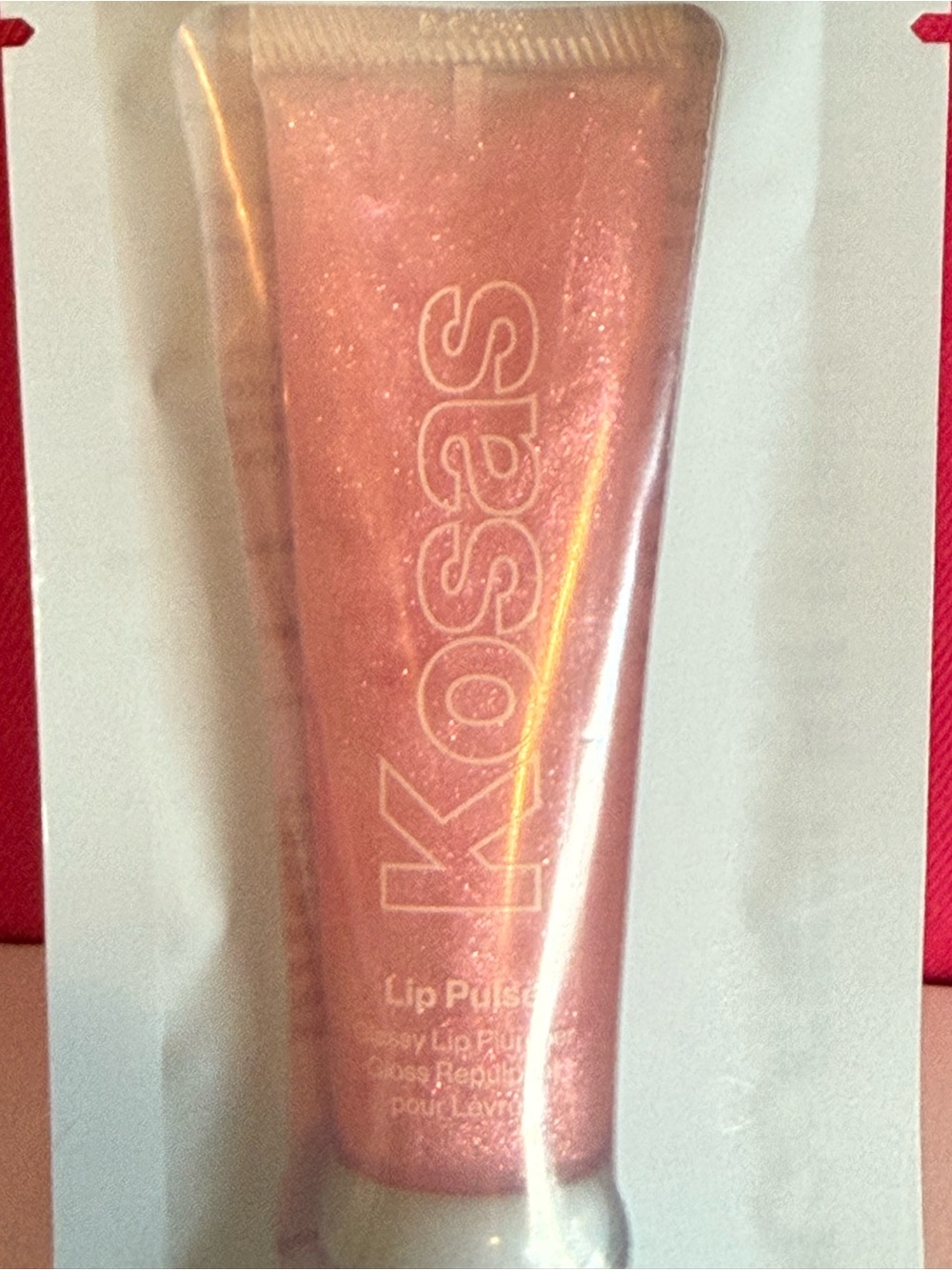 Kosas Shimmery Rose Pink Lip Gloss Tube
